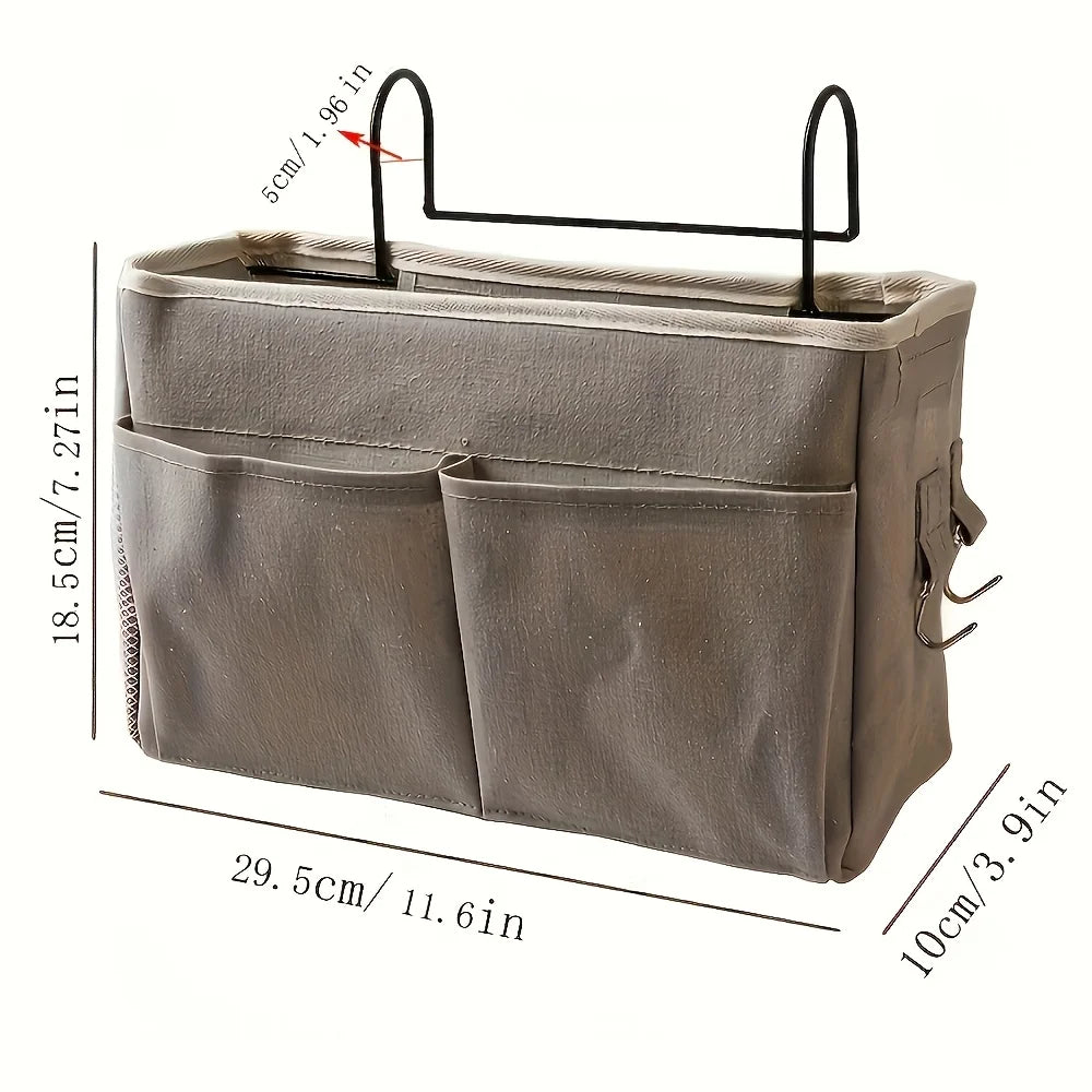 Fabric Wall Storage Organizer Multi Pocket Under Bed Dorm Student Bedroom Office Clothes Storage Sturdy Minimalist Design Oasis Select GRAY