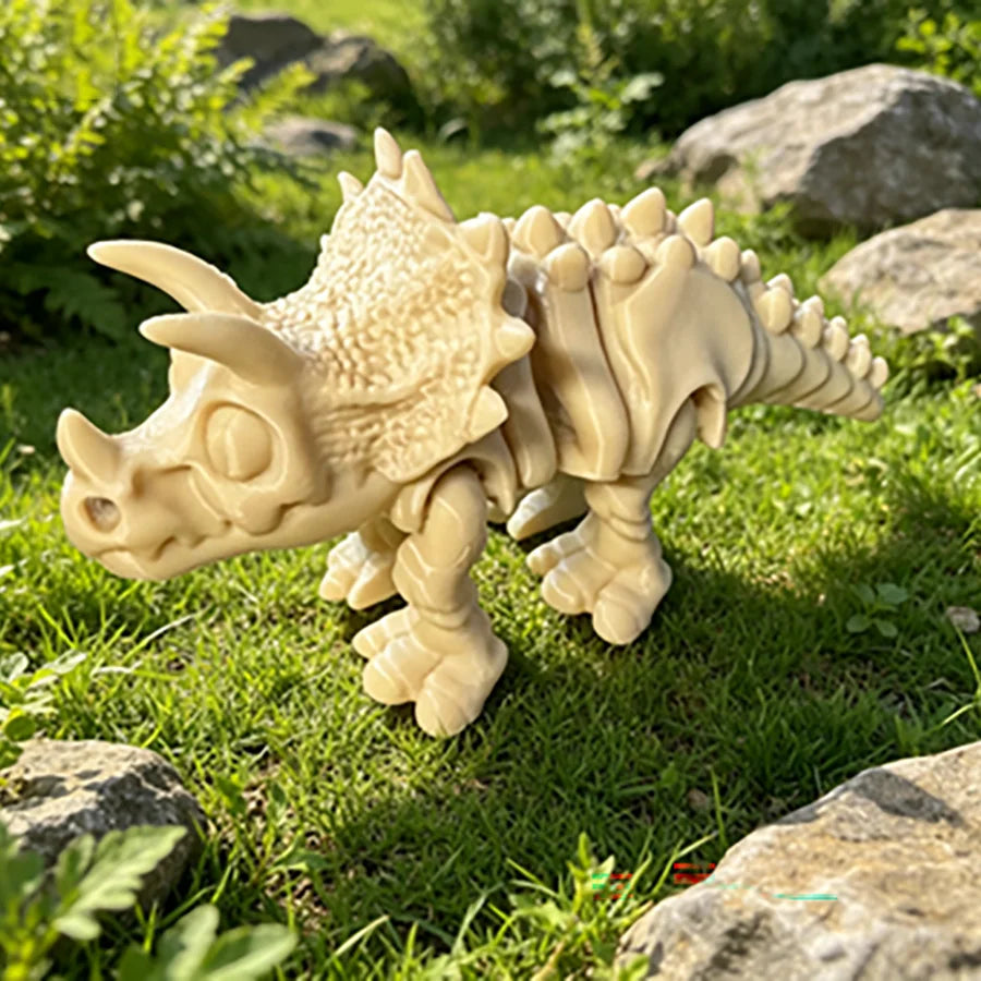 3D Printed Articulated T-Rex Skeleton Figurine Movable Joint Tyrannosaurus Rex Dinosaur Bone Model Kids Educational Toy Play Oasis Select