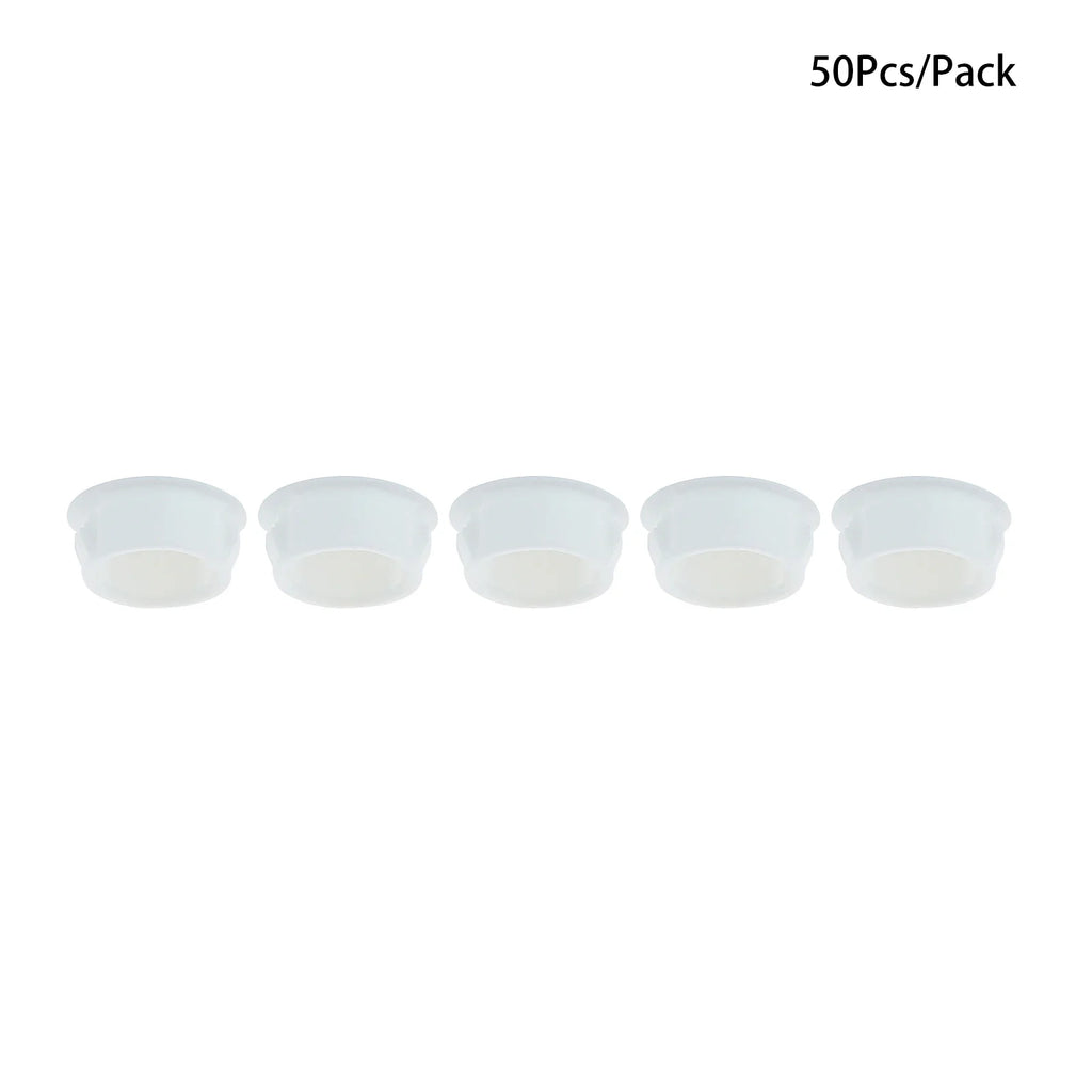 50Pcs Plastic Blanking End Caps Hole Plugs 5mm–32mm Black/White