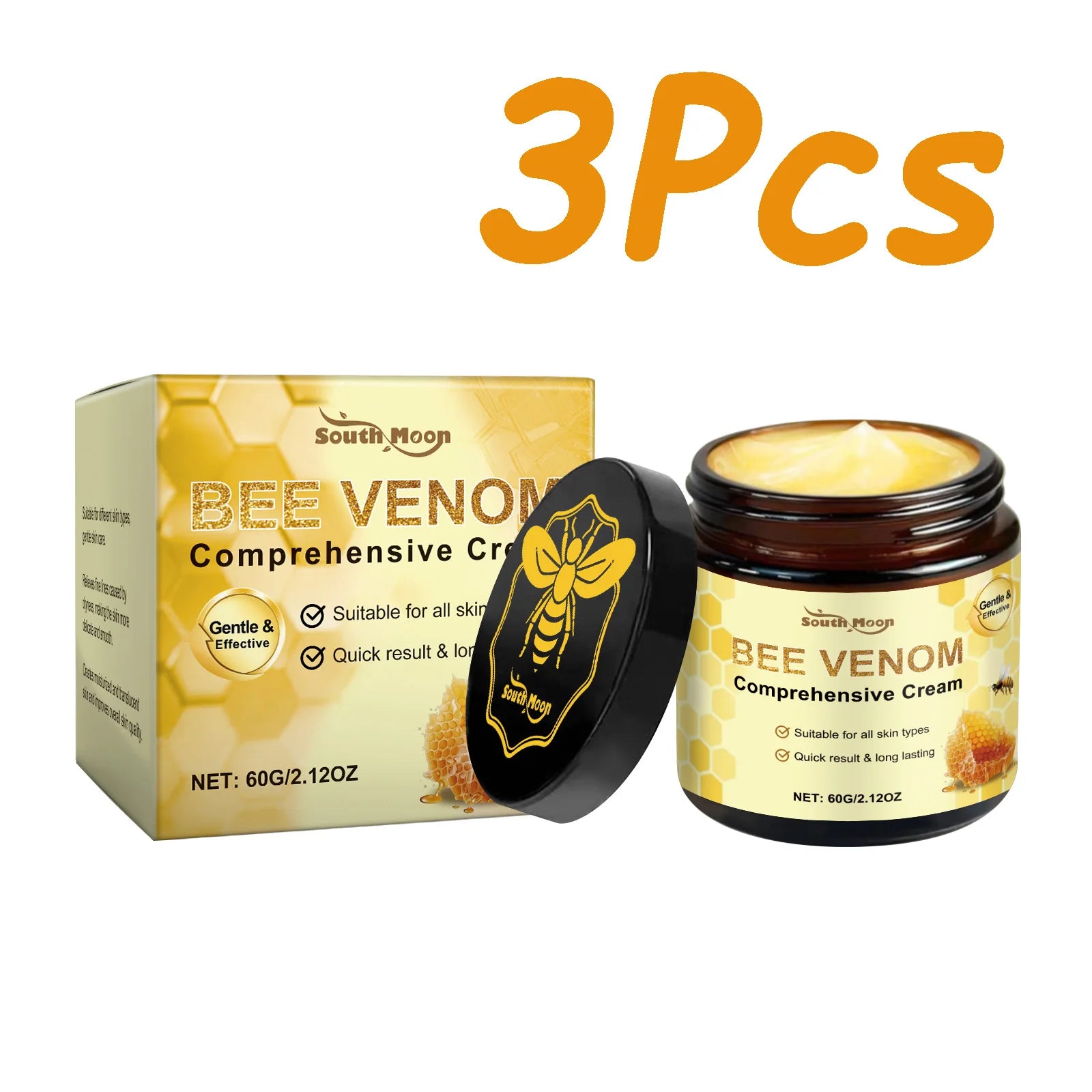 Bee Venom Skin Moisturizer Nourish Dryness Skin Anti Cellulite Firming Brightening Smoothing Body & Face Care Creams Non-Greasy Oasis Select 180g Boxed