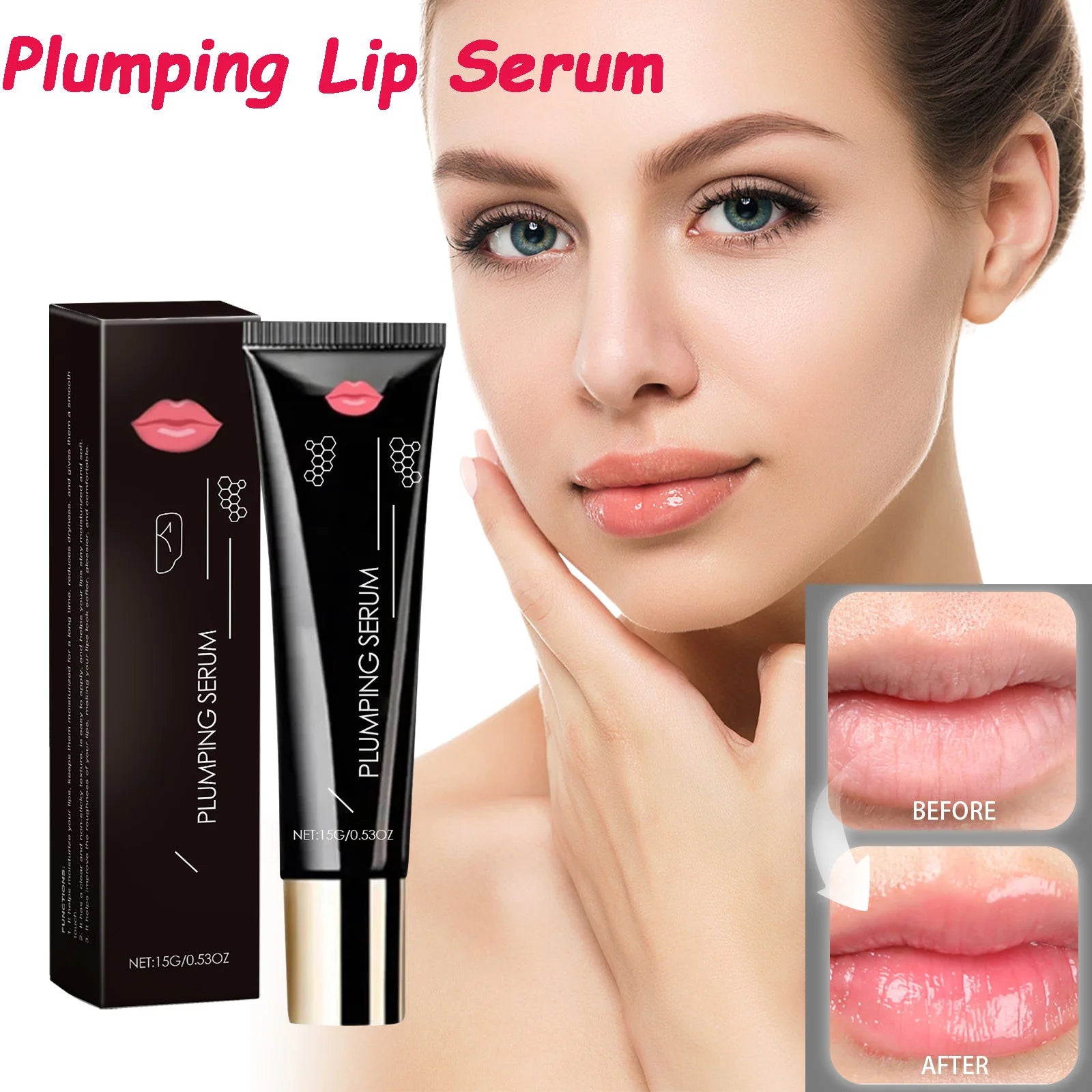 Hoygi Plumping Lip Serum – Volumising Gloss & Deep Moisture Lip Plumping Serum Oasis Select