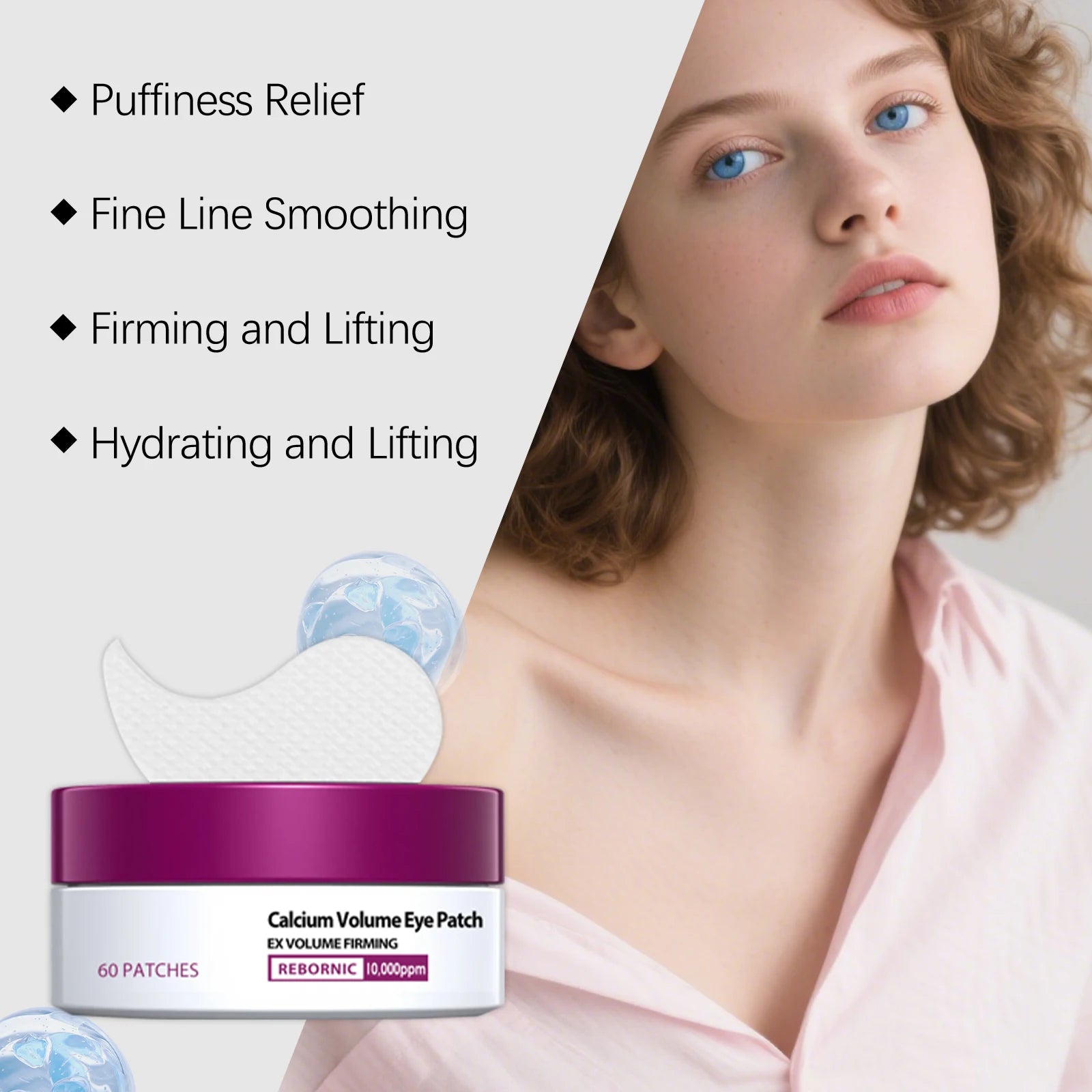Calcium Eye Patches – Anti-Puffiness, Dark Circles & Fine Lines Under Eye Patches Oasis Select