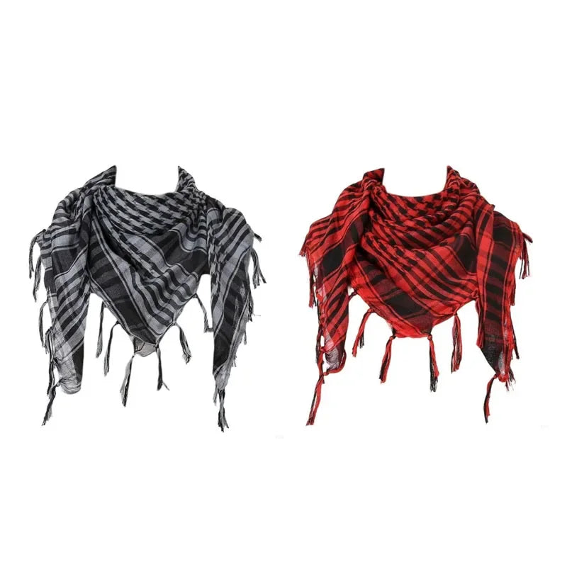 1/2/3Pcs Keffiyeh Tactical Desert Scarf Wrap Shemagh Head Neck Arab Scarf Keffiyeh Scarf Wrap For Men And Women Oasis Select 2pcs-MIX
