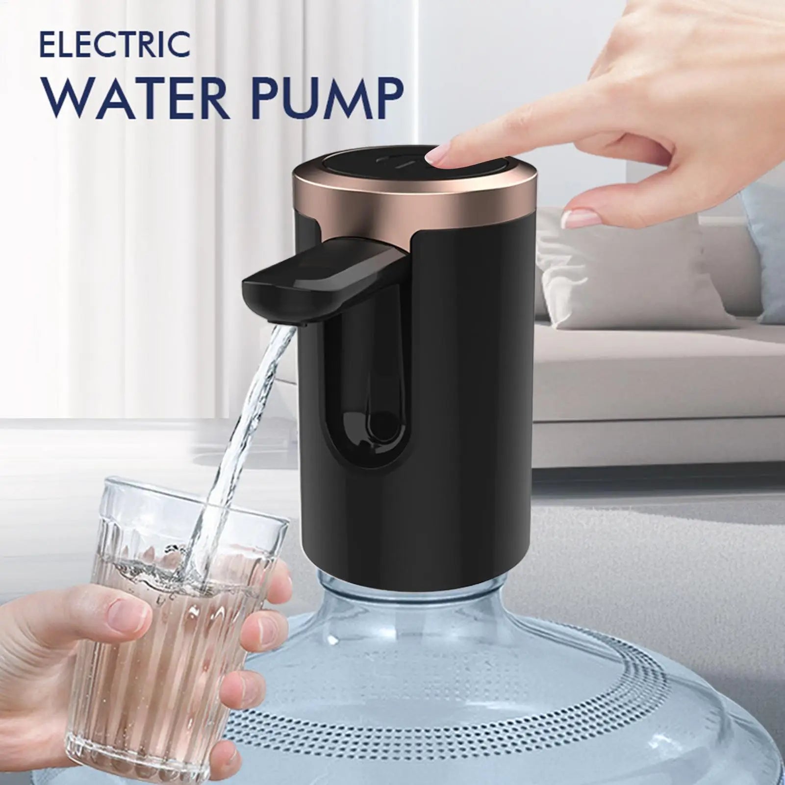 Hot and Cold Water Dispenser Water Dispenser Pump Portable Electric Press Silent for Kitchen Counter Home Outdoor Sports Party Oasis Select