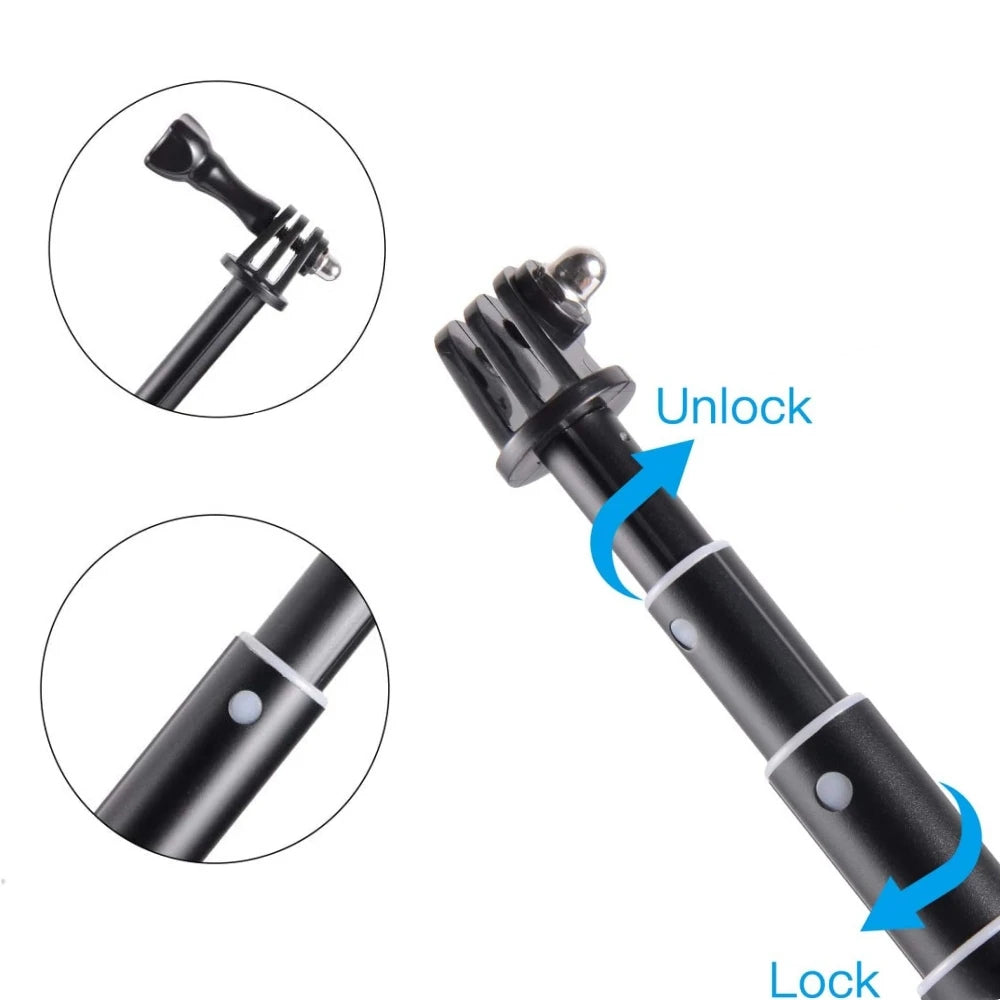 Aluminum Selfie Stick Extension Pole 93cm – GoPro & Insta360