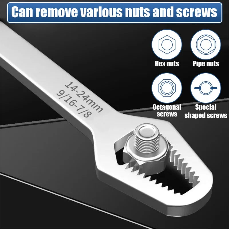 3-17mm8-22mm Universal Torx Wrench Adjustable Multifunction Wrench Board Double-head Multipurpose Torx Spanner Repair Hand Tools Oasis Select