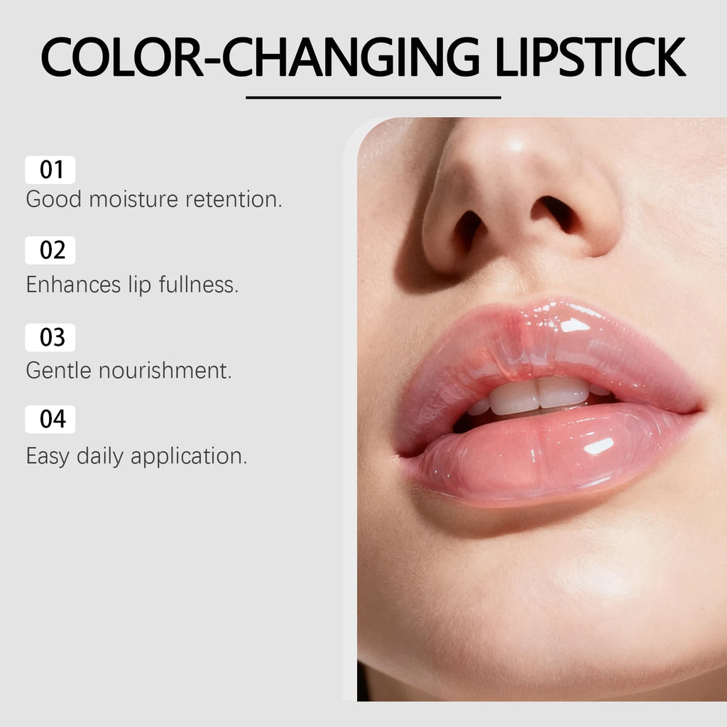 Anti-Cracking and Peeling Moisturizing Color-Changing Lipstick Hydrates and Moisturizes Lips Enhances Lip Fullness Oasis Select