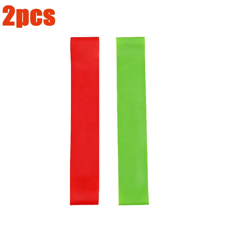 1/2Pcs Resistance Bands, Exercise Bands, Full Body Fitness Bands, Hip, Leg, Arm, Home Gym, Yoga And Pilates Stretching Bands Oasis Select Green1-Red1