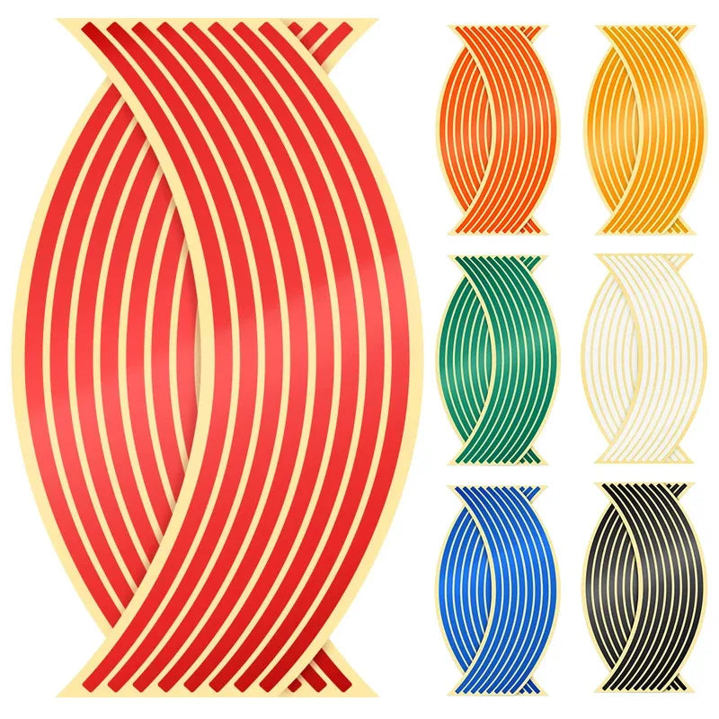 1-6set Wheel Sticker Reflective Rim Stripe Tape Bike Motorcycle Stickers For Honda For Kawasaki Z750 Z800 For YAMAHA MT07 MT09 Oasis Select