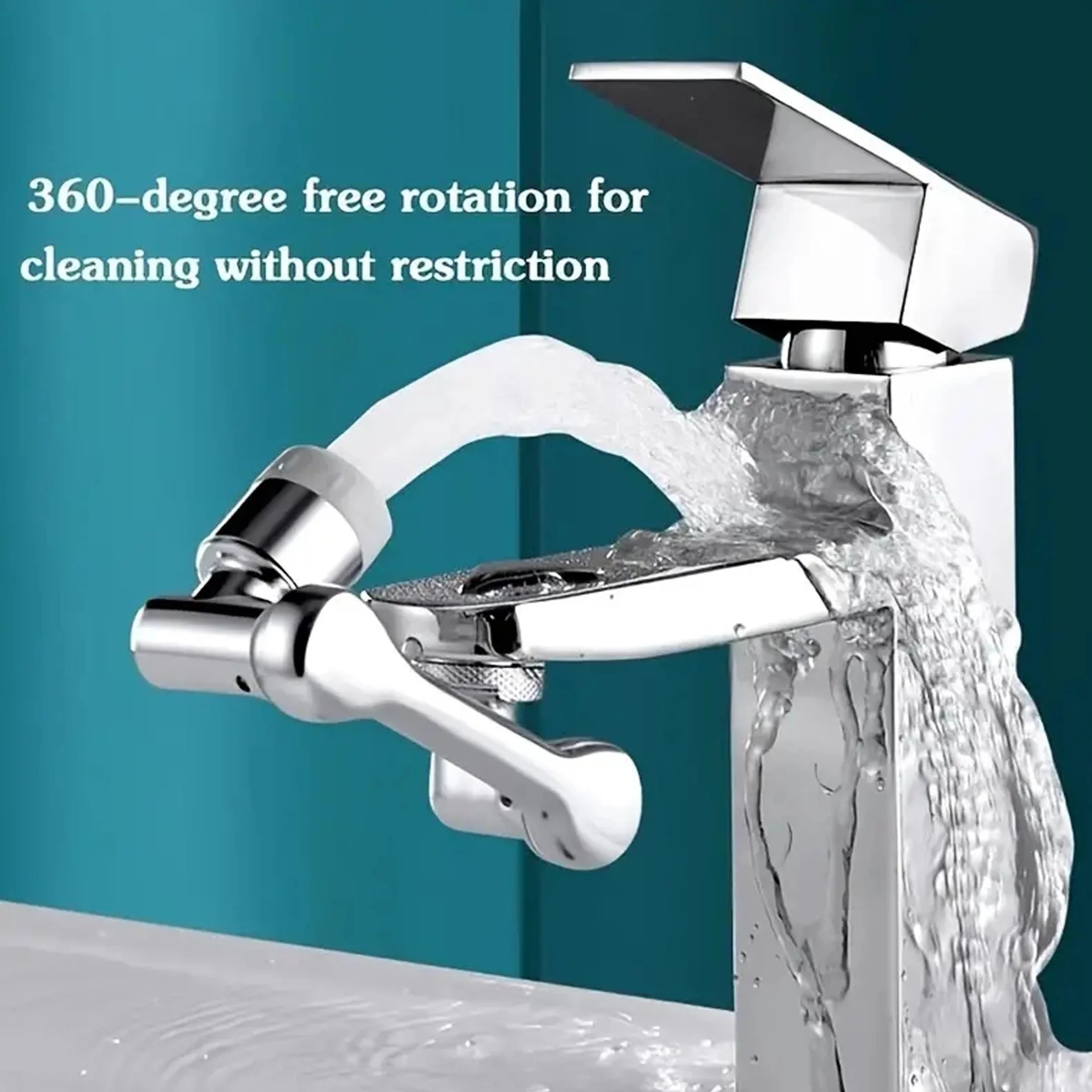 360° Rotating Faucet Extender - Multi-Functional, Foldable & Portable Spray Head for Bathroom & Kitchen Sinks Filtro De Agua Oasis Select