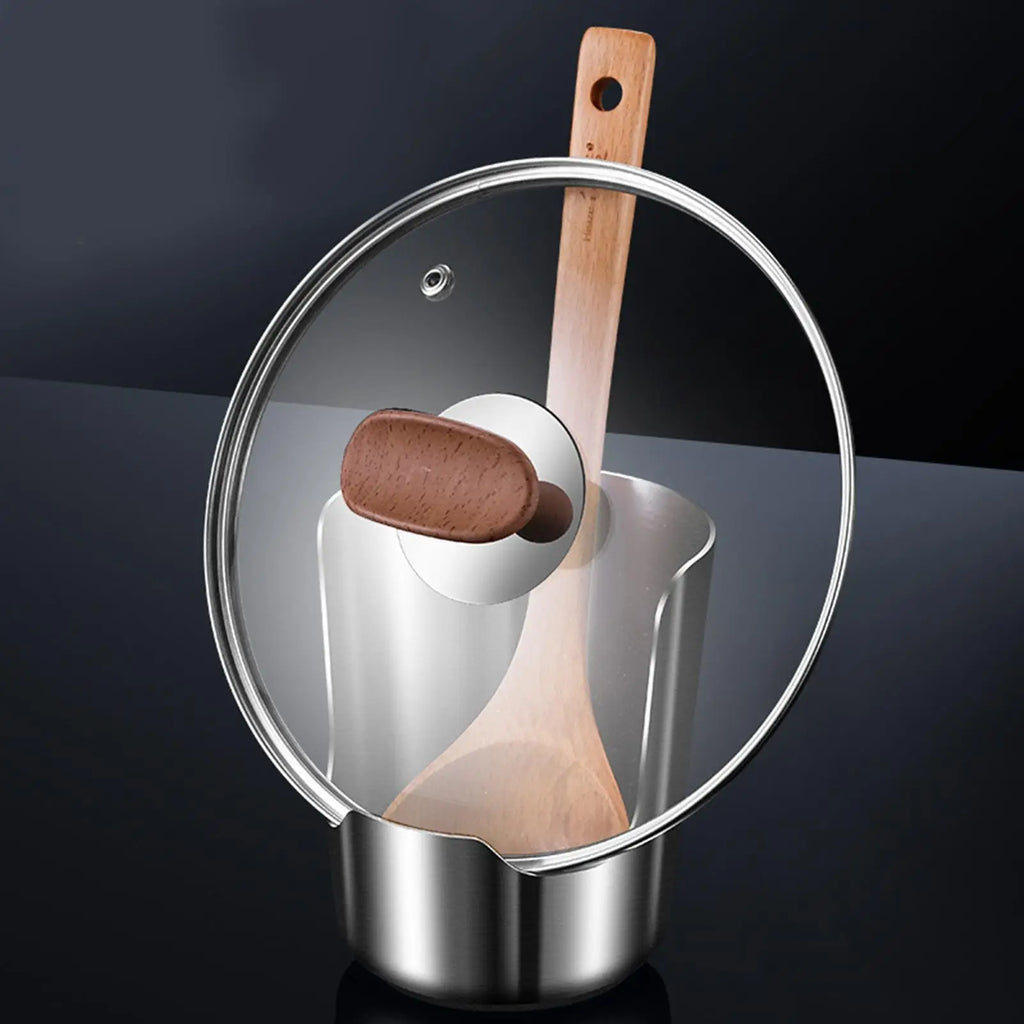 Spoon Rest with Pot Lid Holder Multifunctional Stainless Steel Vertical Rack Spoon Rest for Counter Cabinet Kitchen Oven Home Oasis Select