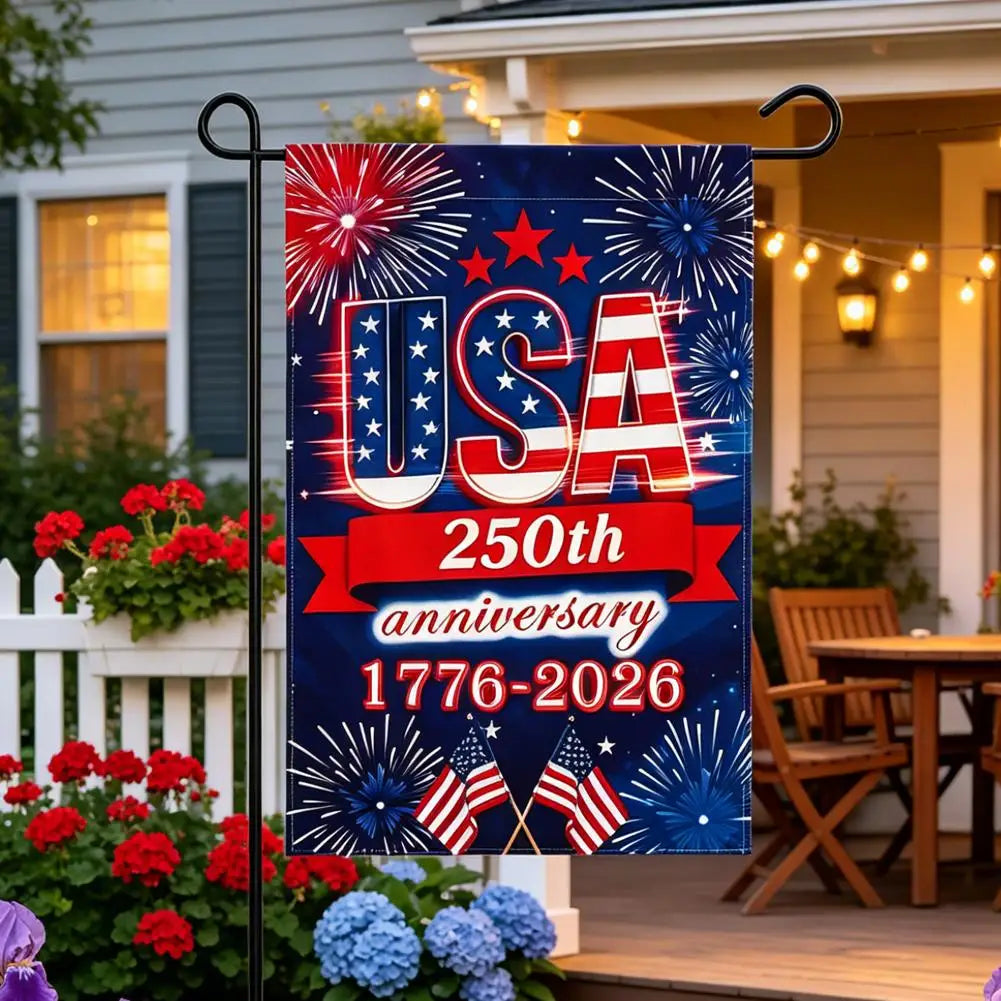 250th USA Anniversary Garden Flag 1776–2026 | July 4th Decor