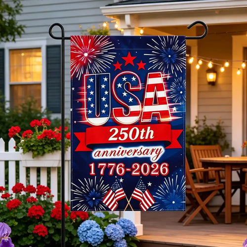 250th USA Anniversary Garden Flag 1776–2026 | July 4th Decor Patriotic Garden Flag Oasis Select