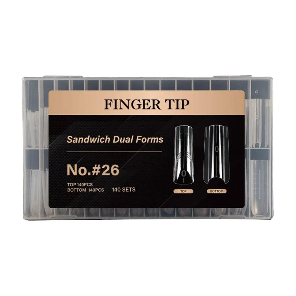 280Pcs Sandwich Dual Nail Forms – 14 Sizes, Nail Extensions Nail Extension Forms Oasis Select NO 26