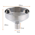 NEW Stainless Steel Funnel Large Kitchen Funnel Liquid Cooking Oil Filter Tools Metal Wide Mouth Funnel For Filling Bottles Cans Oasis Select 2