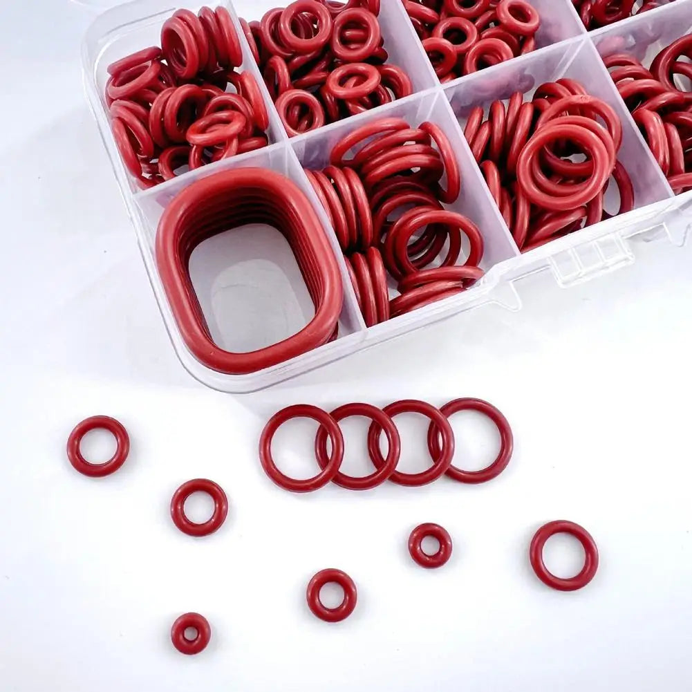 351pc Silicone O-Ring Set – 10 Sizes, Oil & Heat Resistant