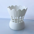 Unique 3D Printed Badminton Pen Holder Funny Sports Element Desktop Organizer Non-Slip Plastic Pen Stand Study Oasis Select White-L