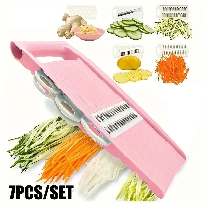 Mandoline Slicer for Kitchen 7-in-1 Mandoline Food Slicer,Potato/Cheese/Vegetable/Carrot/Cucumber Grater Oasis Select