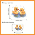 Duck Themed Playing Water Toilet Stickers Waterproof Peel and Stick Bathroom Decor Decals for Toilet Lid Use Oasis Select 1pcs