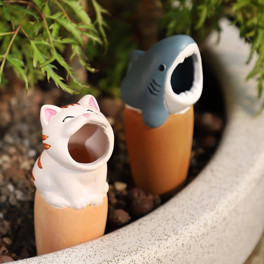 6Pcs Automatic Plant Watering Bulbs Cartoon Shaped Self Watering Globe Spike Garden Planter Insert Drip Irrigation System Oasis Select
