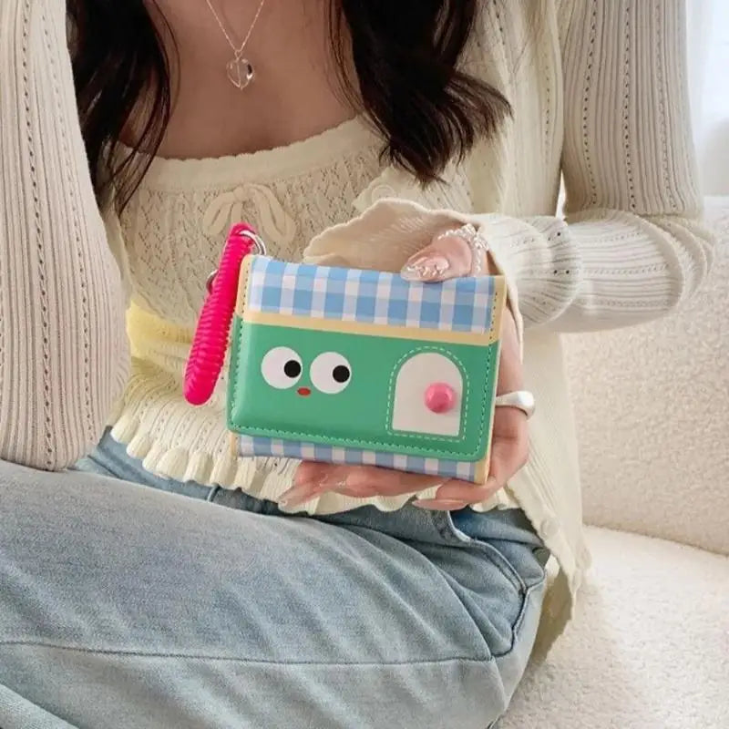 Women's Cartoon PU Leather Short Wallet – Card & Coin Holder Women's Short Wallet Oasis Select
