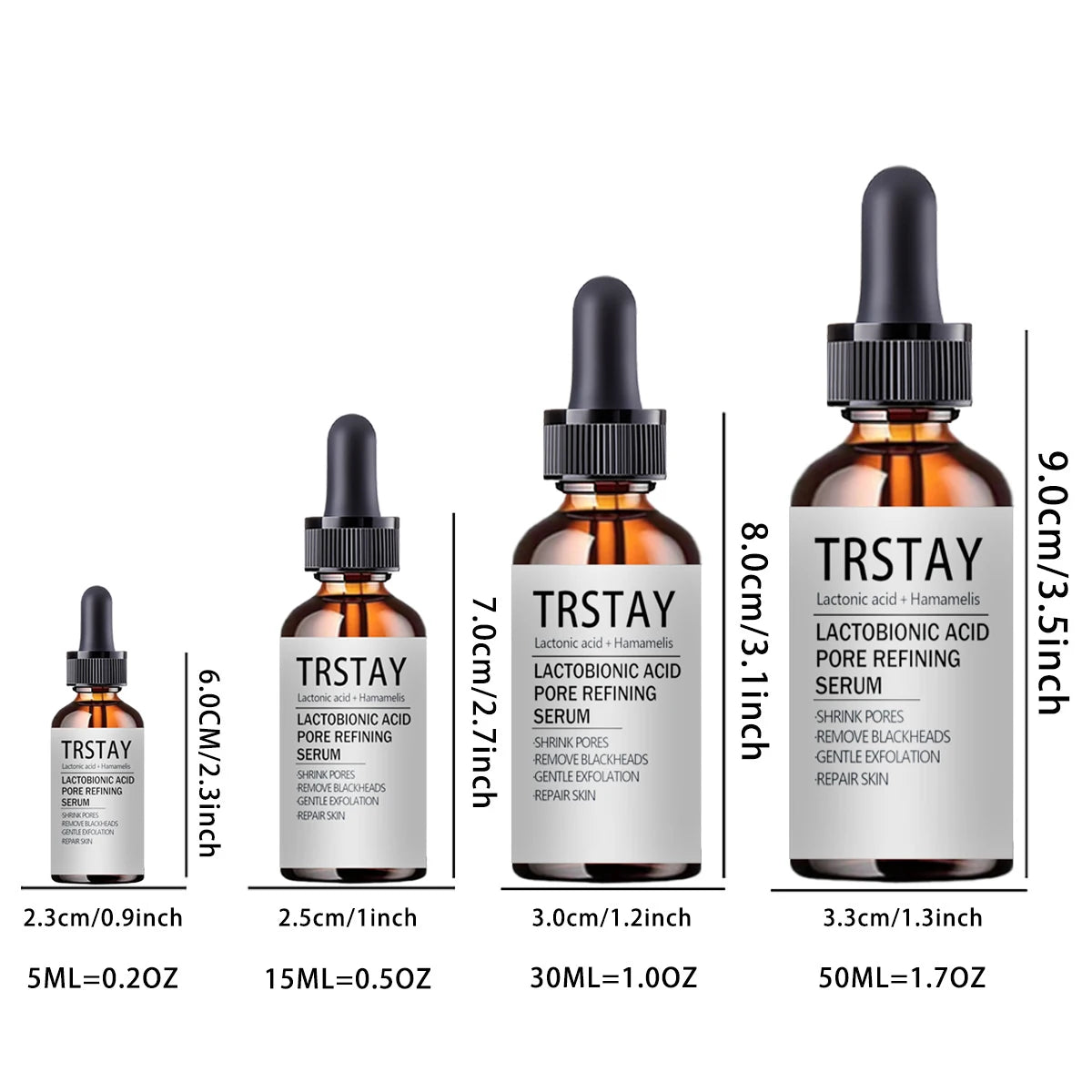 TRSTAY Lactobionic Acid Pore-Refining Brightening Face Serum