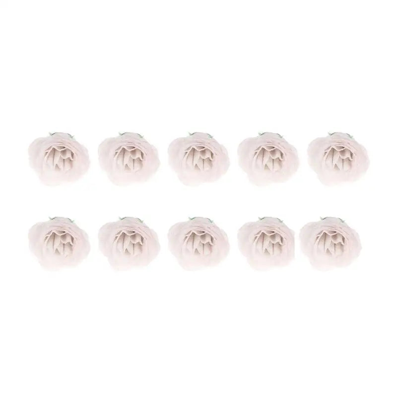10Pcs Fairy Simulation Crystal Rose DIY Fake Flower Heads Valentine's Day Sparkling Rose Family Atmosphere Decoration Oasis Select White 10Pcs