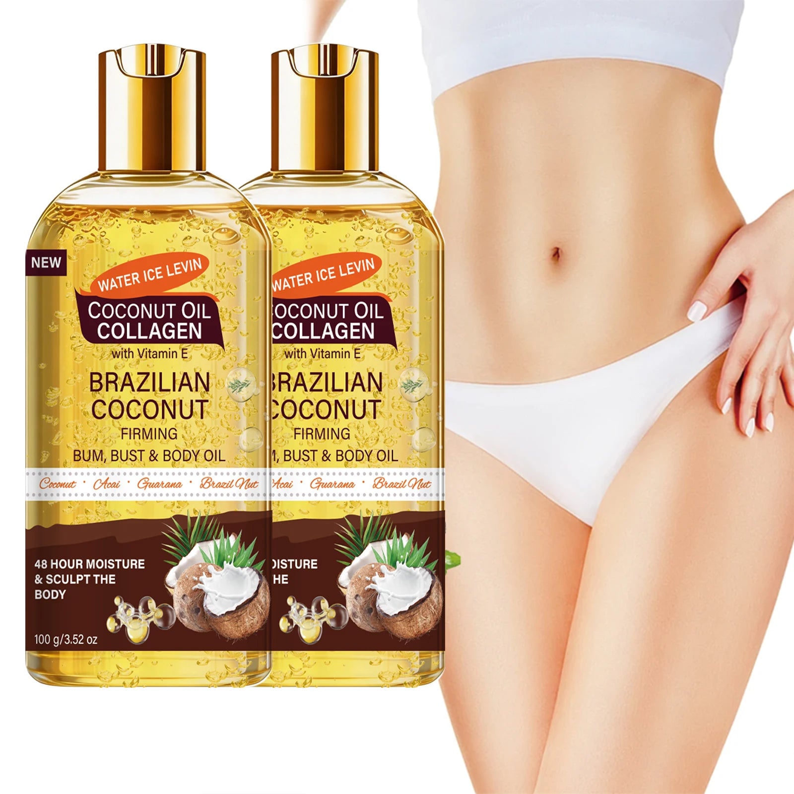 Brazilian Firming Body Oil – Coconut & Collagen Moisturizer Firming Body Oil Oasis Select