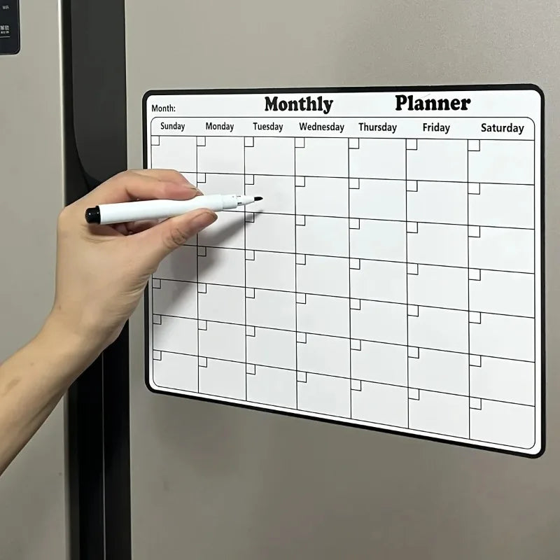 Magnetic Monthly Planner Dry Erase Calendar Whiteboard Magnetic Fridge Calendar for Home Office Family Schedule Organizer Oasis Select