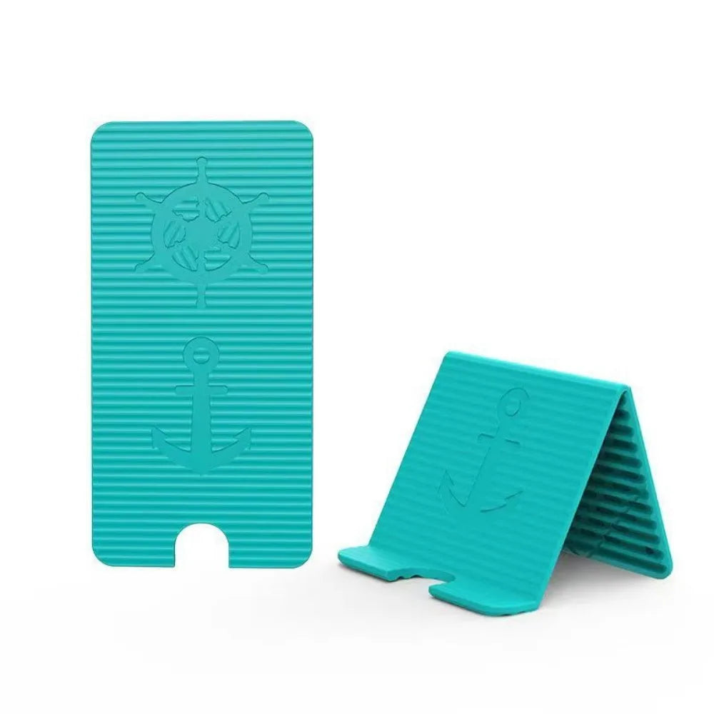 Foldable Foldable Phone Holder Silicone Flexible Desktop Tablet Stand Bendable Multi-Angle Flexible Phone Bracket Oasis Select Blue