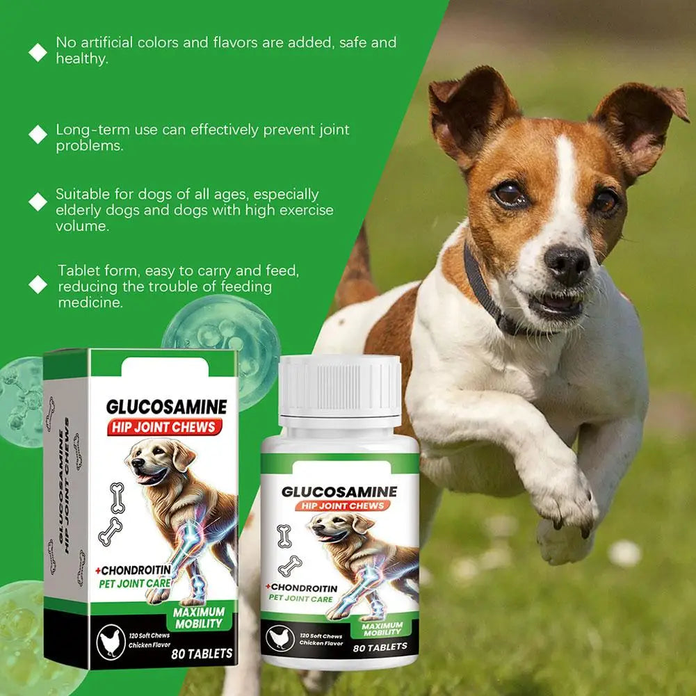 Dog Joint Support Chews – Glucosamine & Chondroitin, 80ct
