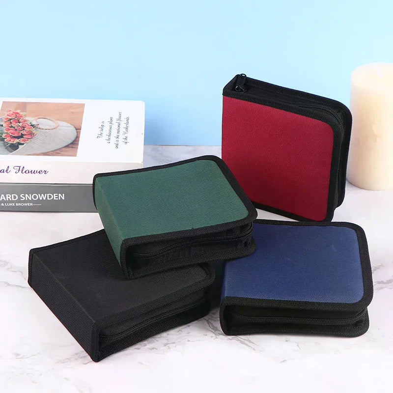 40-Disc Oxford CD DVD Storage Case – Zipper Organizer