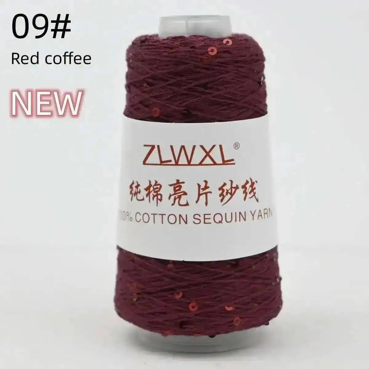 50g Sequin Cotton Yarn DIY Knitted Decoration Hand Crochet Ткань 400M 3mm Oasis Select 9