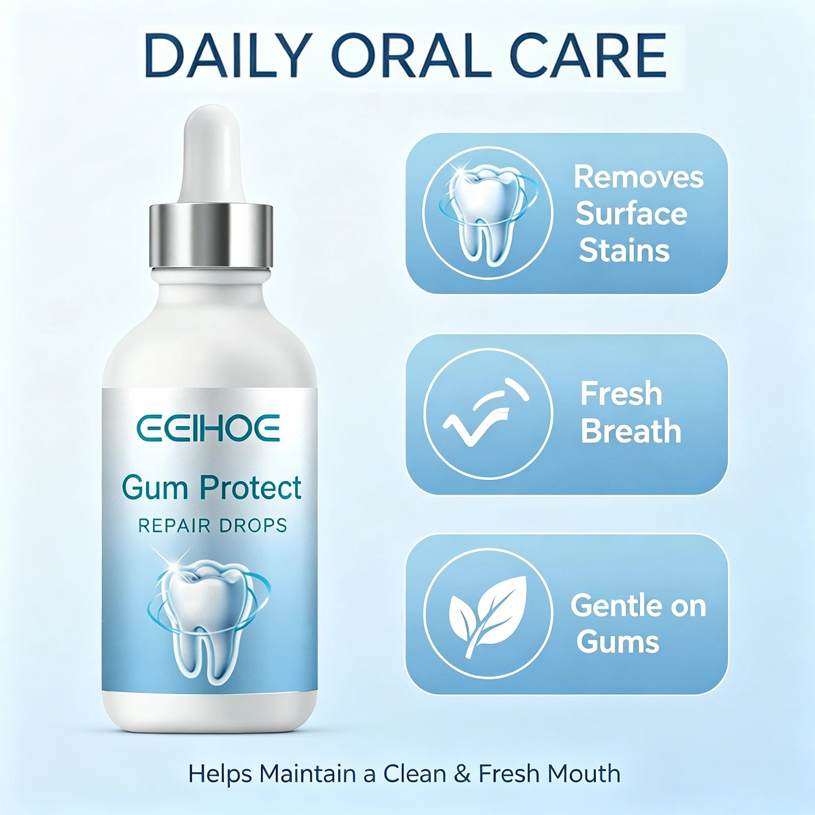 New 30ml Dental Care Drops Gums Care Serum Relieve Tooth Allergy Gum Pain Tooth Stain Cleaning Toothpaste for Gum Tooth Support Oasis Select