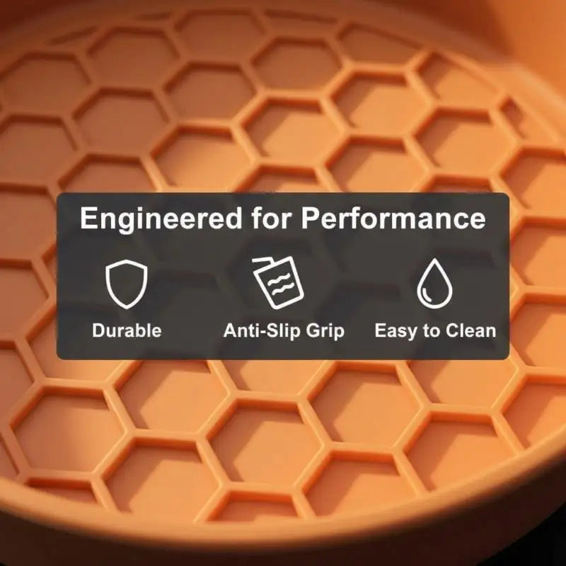 2Pcs Silicone Car Coasters - Non-Slip Heat-Resistant Design For Car Durable Eco-Friendly Spill-Proof Fits Most Cup Holders Oasis Select