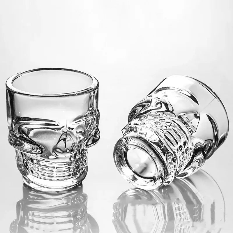 Halloween Gifts Skull Head Shot Glass Cup Creative Clear Crystal Wine Cup Liquor Whisky Vodka Beer Steins for Party Bar Oasis Select