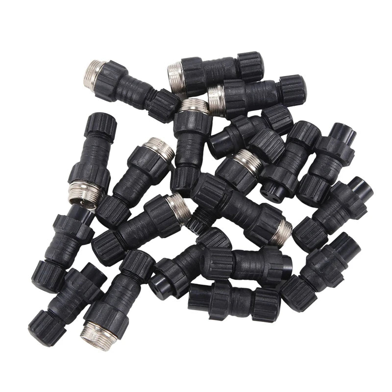 10Sets GX16 M16 QL16 Plastics 16MM Aviation Plug Male Female Docking Panel Mounted Connector Oasis Select Black 2Pins CN