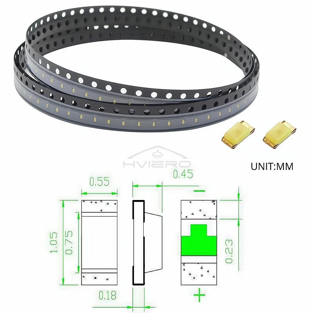 10PCS 0402 SMD LED Chips – Multi-Color Ultra-Bright DIY Lights
