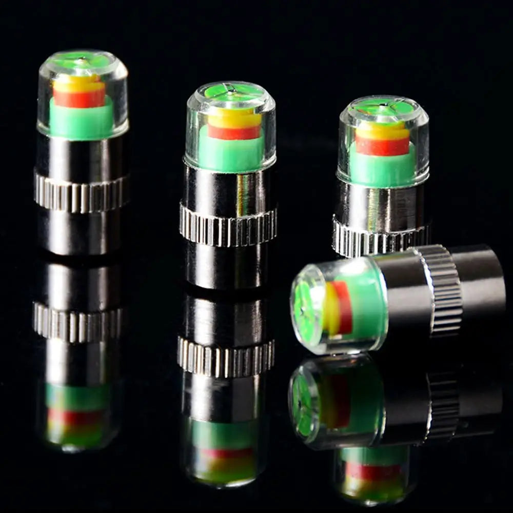 4Pcs 2.2Bar 32-to-35 PSI Car Tire Pressure Monitor Valve Stem Caps 2.4Bar 36PSI Sensor Indicator Easy to Read 3 Color Eye Alert Oasis Select