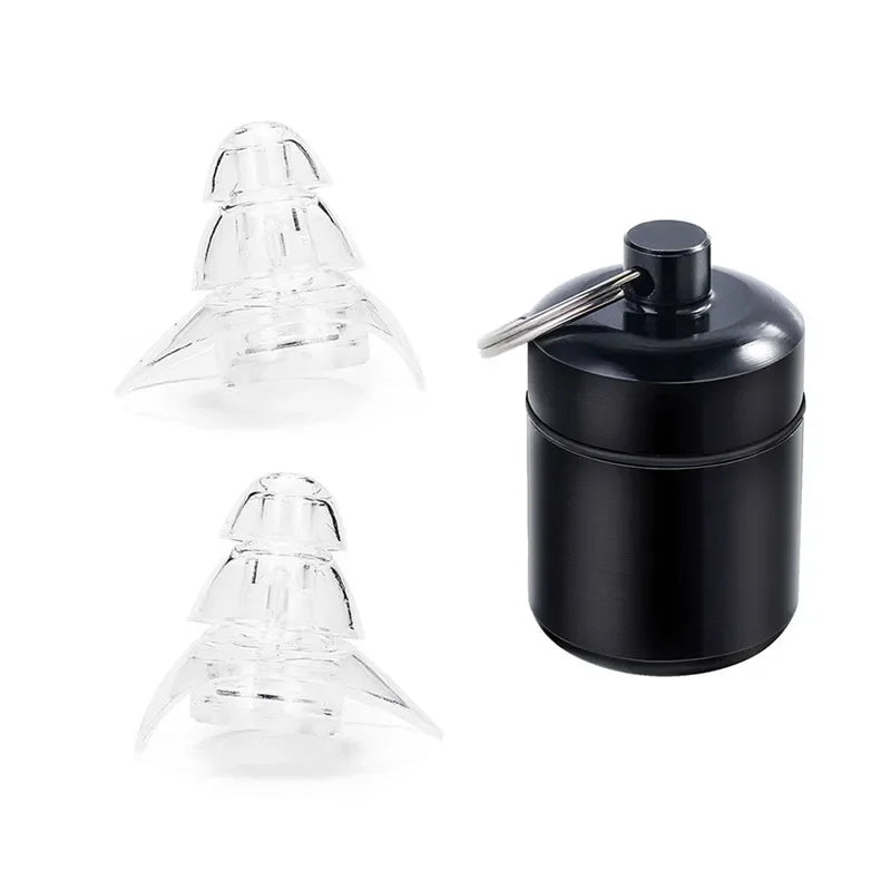 1 Pair Soft Silicone Noise Cancelling Earplugs Anti Noise Earplug For Concerts Sleeping Bar DJ Motor Sports Reusable Ear plugs Oasis Select Transparent