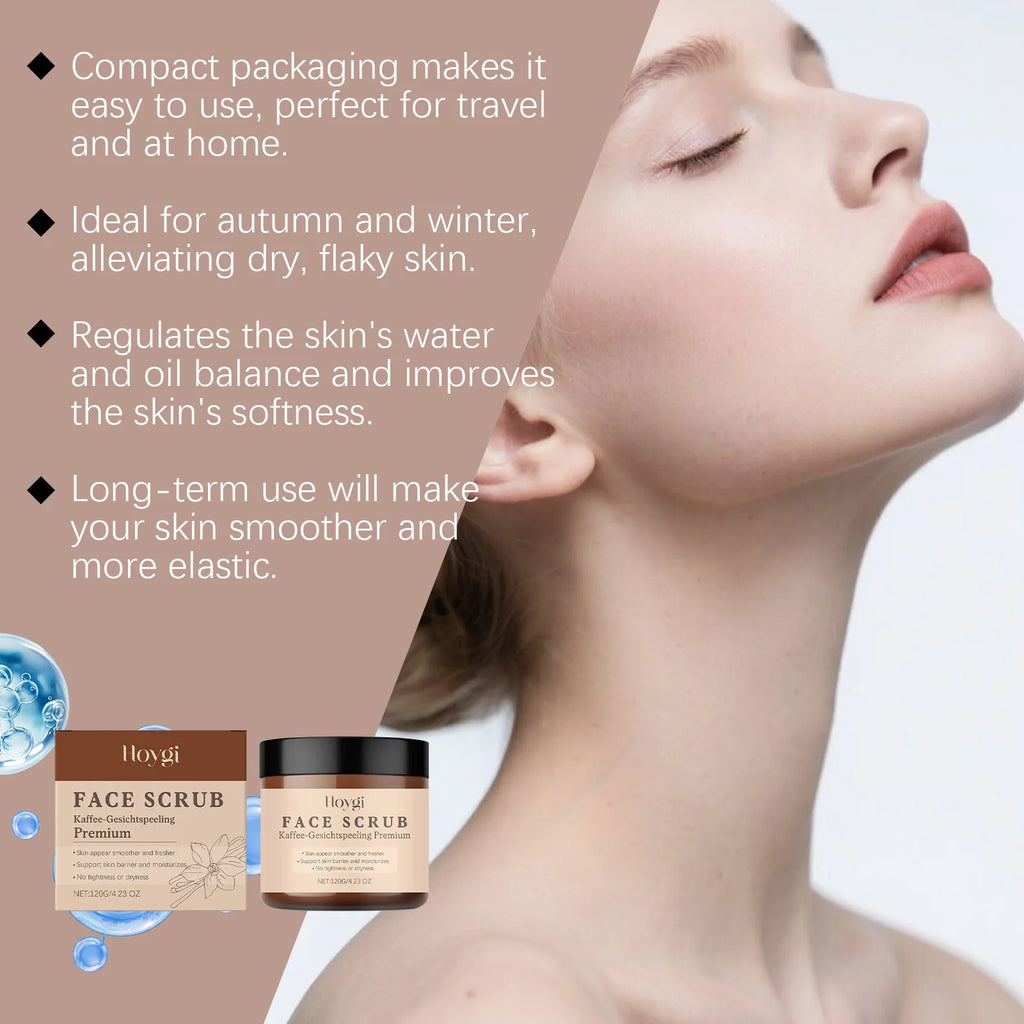 Hoygi Vanilla Coffee Face Scrub – Exfoliator & Oil Control Facial Scrub Oasis Select