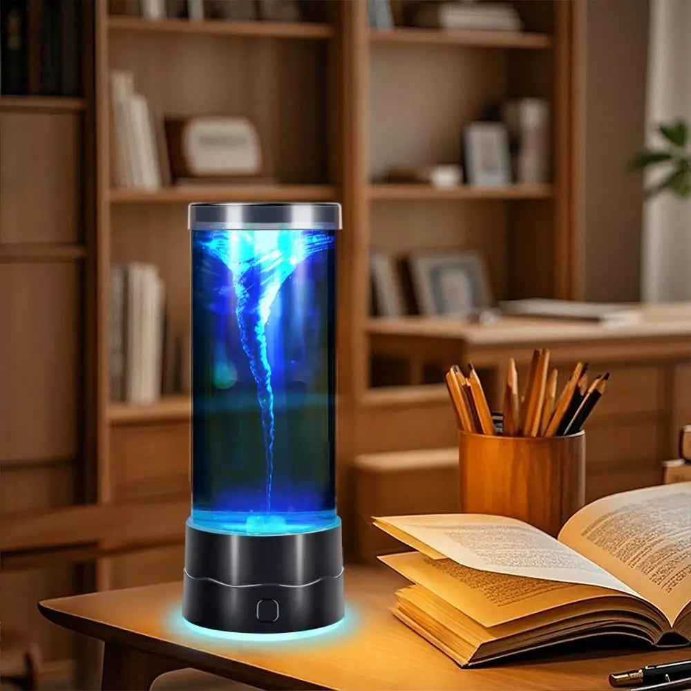 7-Color LED Tornado Mood Lamp | USB Motion Night Light