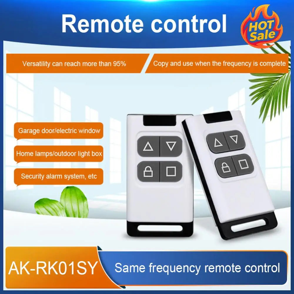 DC 12V Copy Remote Control Universal 433.92MHz Garage Gate Remote Control 1 Channel Duplicator Remote Control for Electric Door Oasis Select