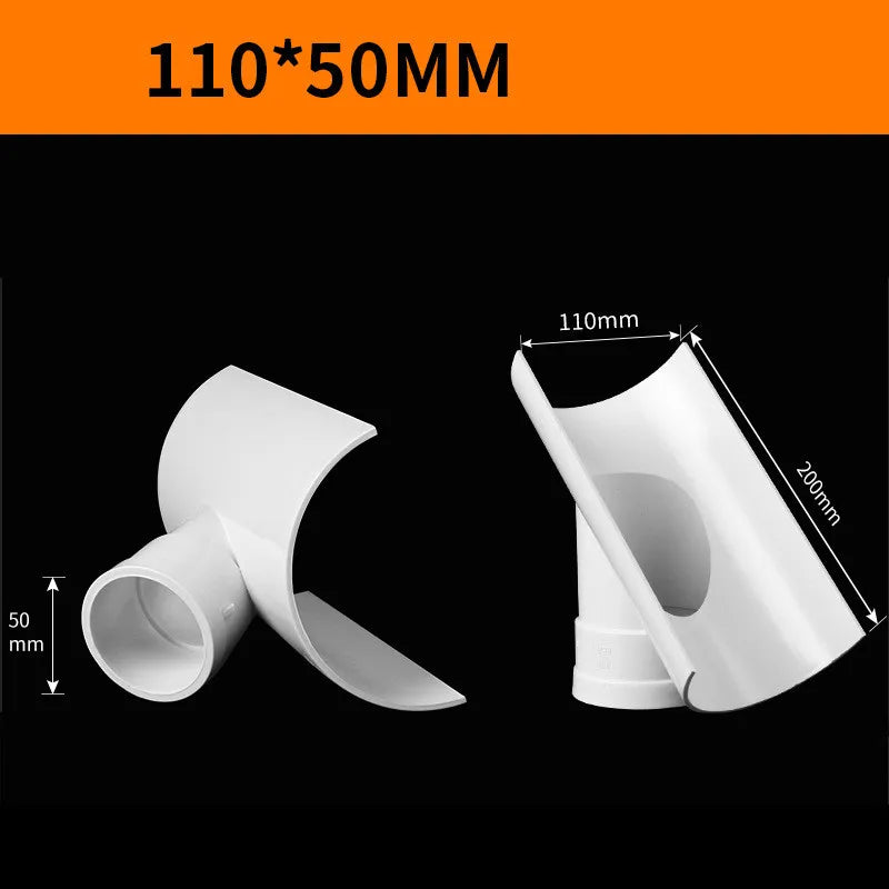 PVC Open Tee Pipe joint Repair Patch Drain Pipe Adapter Tube Connectors for Home Outdoor Industrial Plumbing Accessories Oasis Select 110x50mm Other