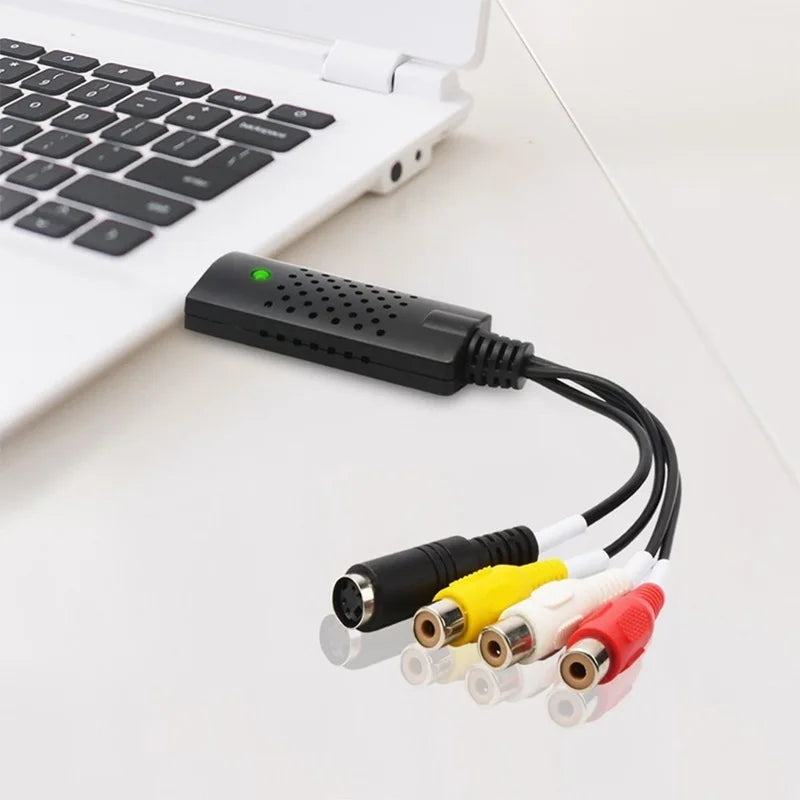 USB Audio Video Capture Card Adapter USB 2.0 to RCA Video Capture Converter with USB Cable For TV DVD VHS Capture Device Oasis Select
