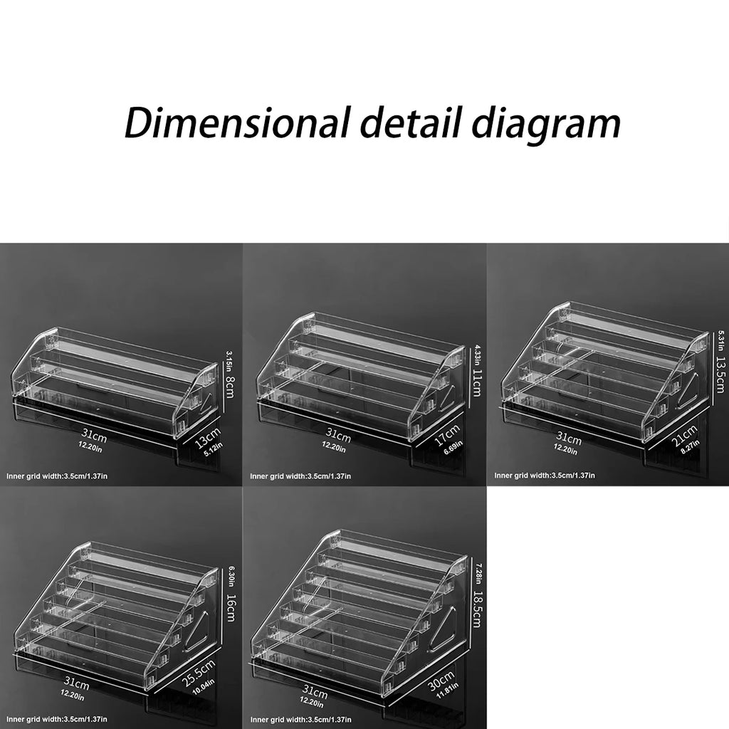 1pc Acrylic Tiered Multi-Layer Card Display Stand for Trading Greeting Card Shop Display Shelf Sports Card Business Card Holder Oasis Select
