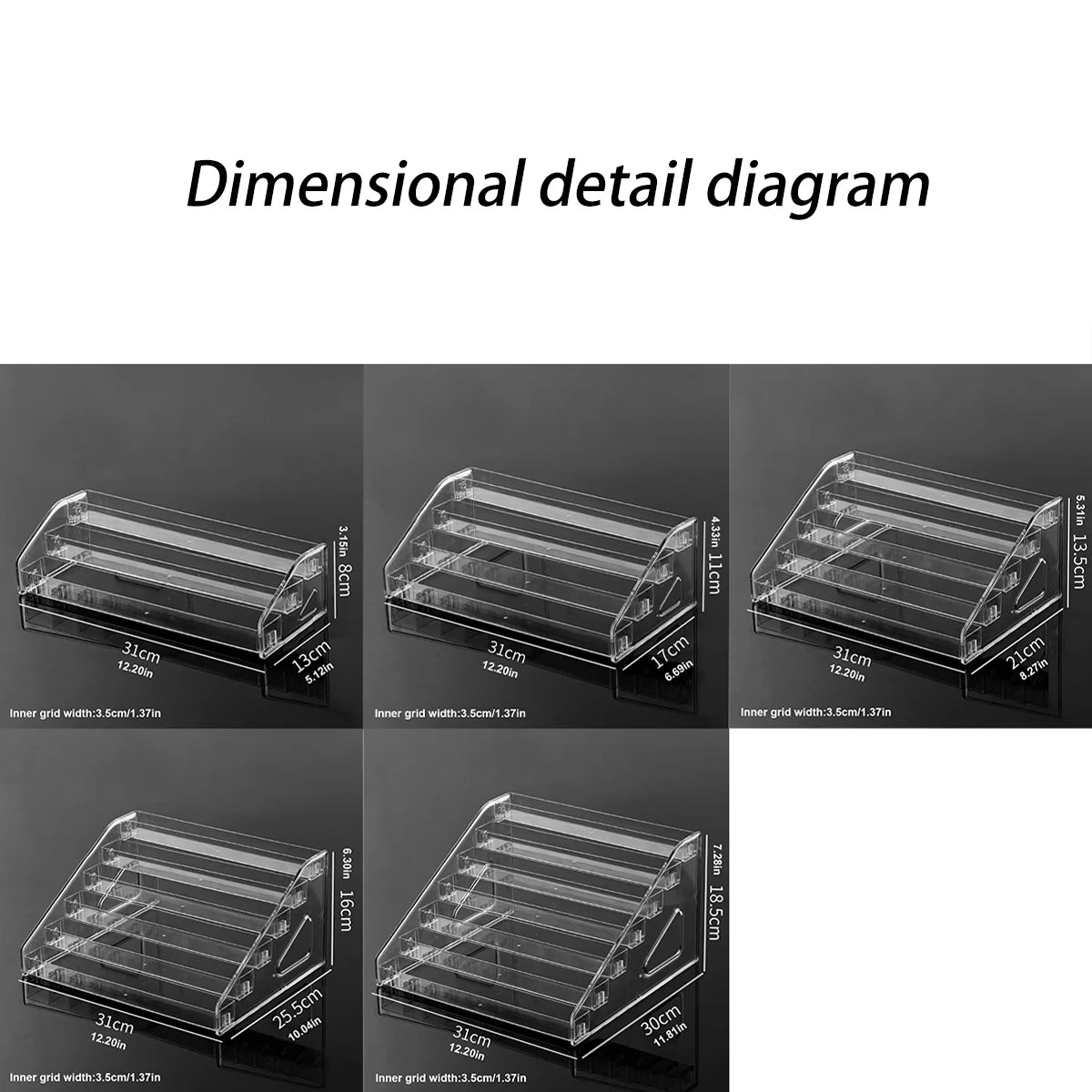 1pc Acrylic Tiered Multi-Layer Card Display Stand for Trading Greeting Card Shop Display Shelf Sports Card Business Card Holder Oasis Select