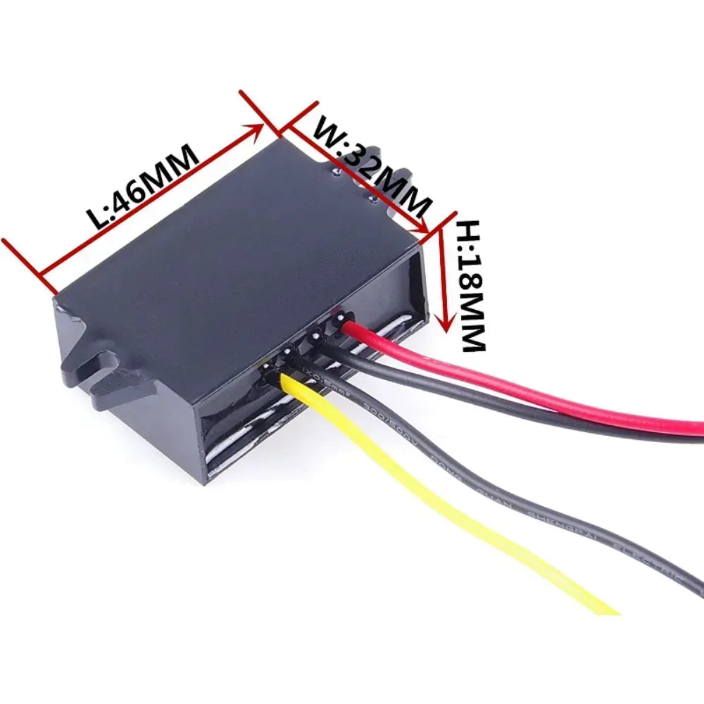 DC 12V 24V 36V 48V 9V-72V Convert to 6V 2A 12W Step Down Car Power Inverters Waterproof Power Adapters Buck Voltage Converters Oasis Select