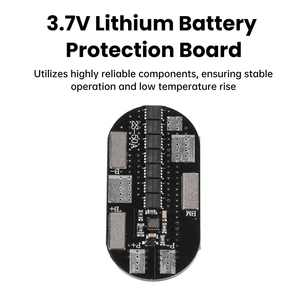 BMS 2S 50A High-current 3.7V Li-ion Lithium Battery Charger Protection Board With Balance For 21700 Battery Power Tools Oasis Select