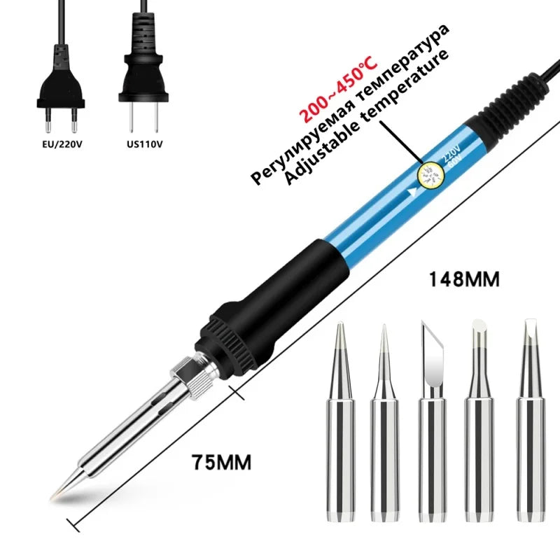 SLADE 60W Adjustable Soldering Iron – 110V/220V CE Certified Soldering Iron Oasis Select
